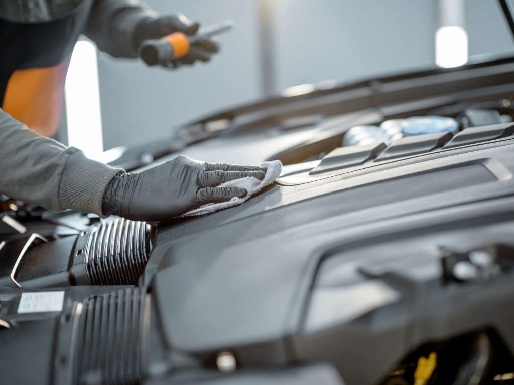 engine bay cleaning